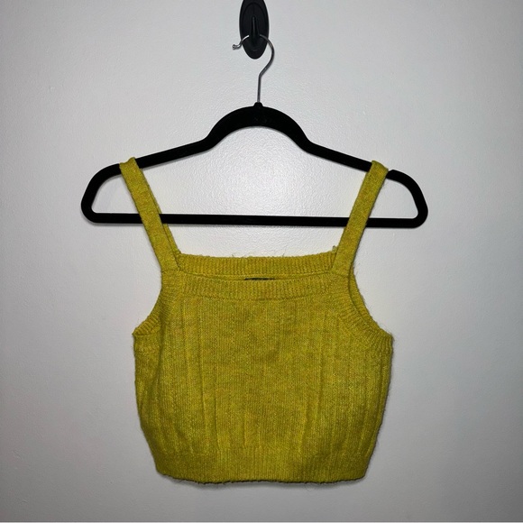 WILD FABLE Yellow Knitted Cropped Tank - Picture 1 of 3